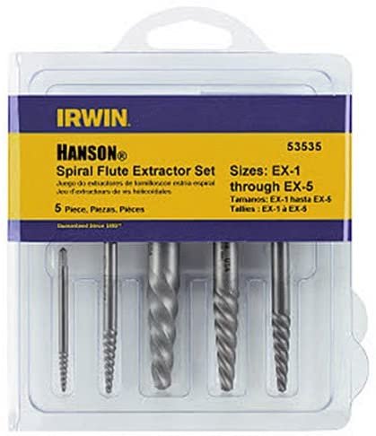 IRWIN Screw Extractor for Spiral Screws, 5-Piece