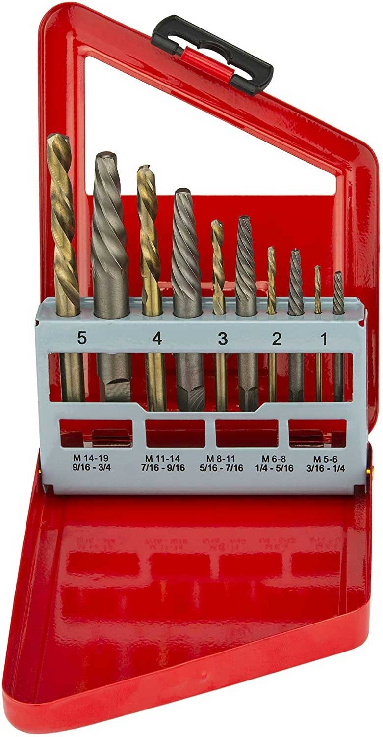 NEIKO 01925A Screw Extractor and Left Hand Drill Bit Set