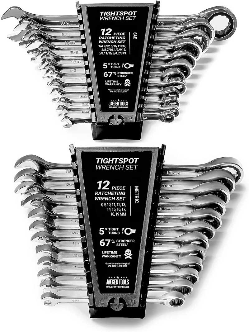 Jaeger 24-Piece Combination Ratcheting Wrenches
