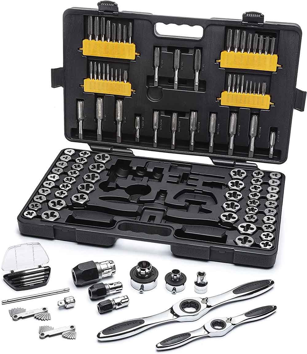 GEARWRENCH 114-Piece Ratcheting Tap and Die Set, SAE/Metric – 82812