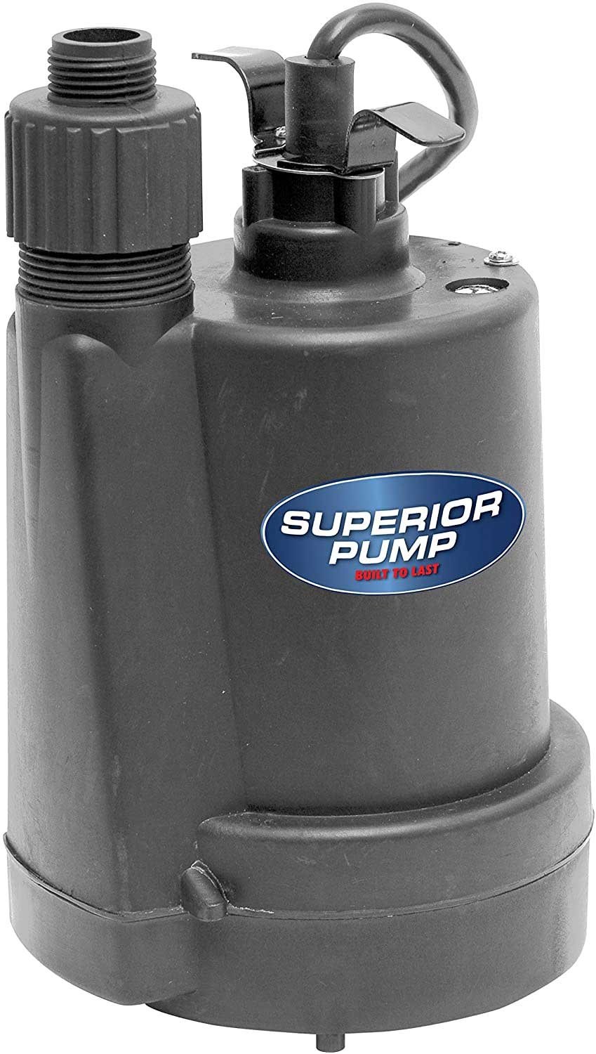 Superior Pump 91250 1/4 HP Thermoplastic Utility Pump